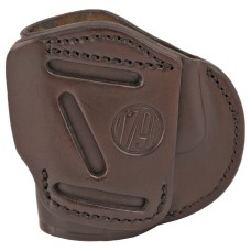 1791 4 Way Holster, Leather Belt Holster, Right Hand, Signature Brown, Fits Glock 26 27 33 & Springfield XDS/XDE/XD9/XD40, Size 4 4WH-4-SBR-R