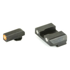 AmeriGlo Glock Pro-Glo Combination Set, Sights, Fits Glock 17,19,22,23,24,26,27,33,34,35,37,38,39, Green Tritium Lamp with Orange Outline Front, Green Tritium with White Outline Rear GL-241